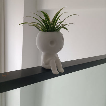 Cute Tree Elf Succulent Pot – Creative Sitting Humanoid Planter for Indoor Decor