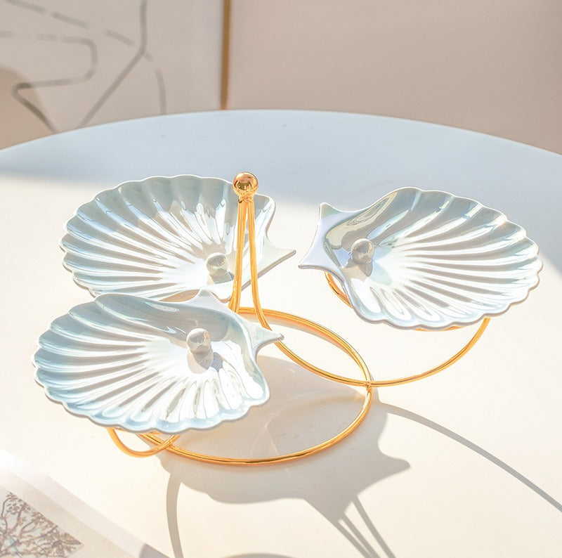 Luxury Pearl Shell Dessert Table Display Rack