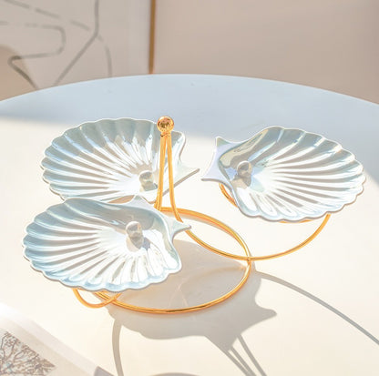 Luxury Pearl Shell Dessert Table Display Rack