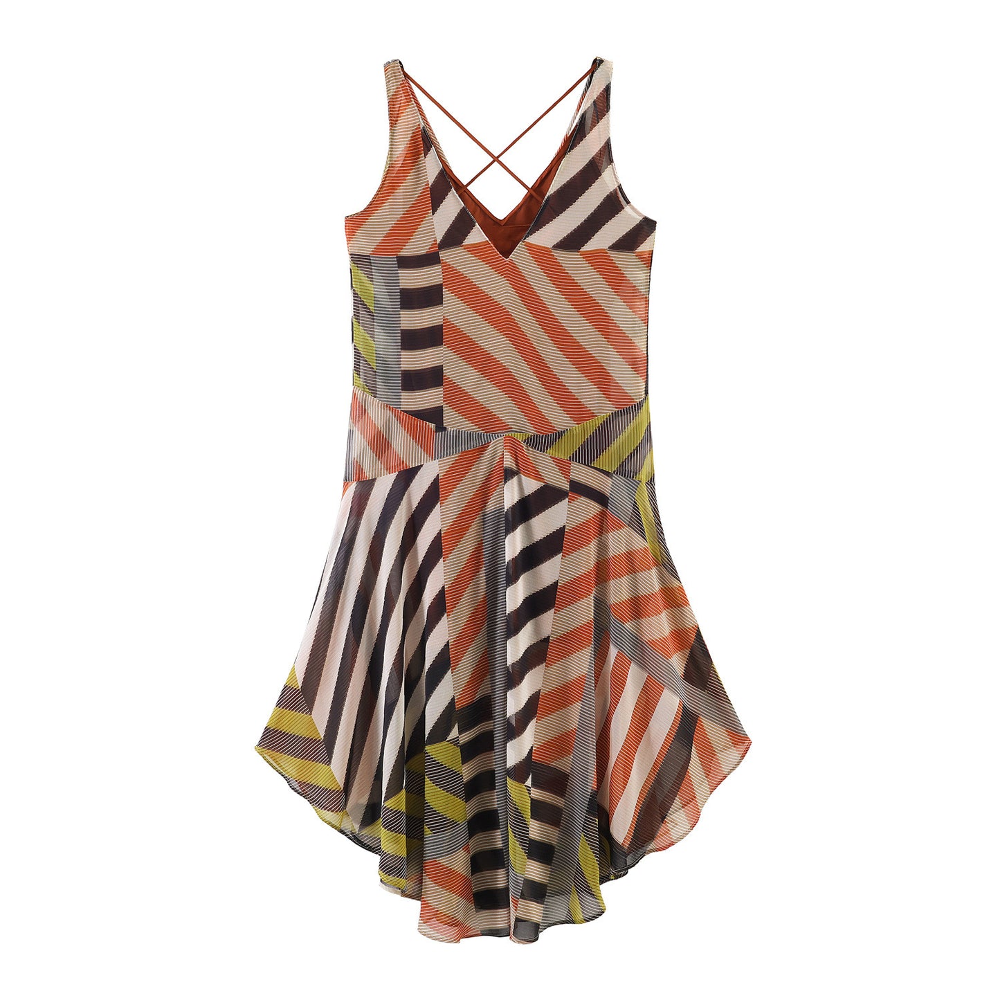 Trendy Spicy Girl Patchwork Printed Dress - Sexy Cross-Back Sleeveless Summer Maxi Skirt for Women