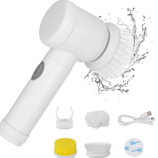 5-in-1 Handheld Electric Cleaning Brush - USB Rechargeable Power Scrubber