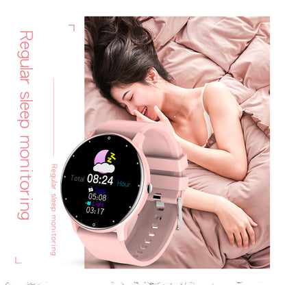 LIGE Unisex Smart Watch with Blood Pressure & Heart Rate Monitor - Pink Fitness Tracker