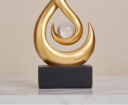 Creative Nordic Style Flame Figurine – Elegant Desktop Decor for Modern Home