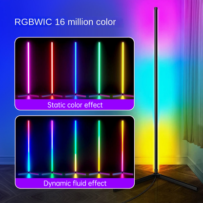 Modern Minimalist RGB Floor Lamp | Music Sync & Voice Control Mood Light