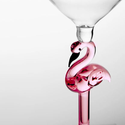 Creative Flamingo Stem Crystal Wine Glass | Luxury Pink Flamingo Cocktail & Champagne Goblet