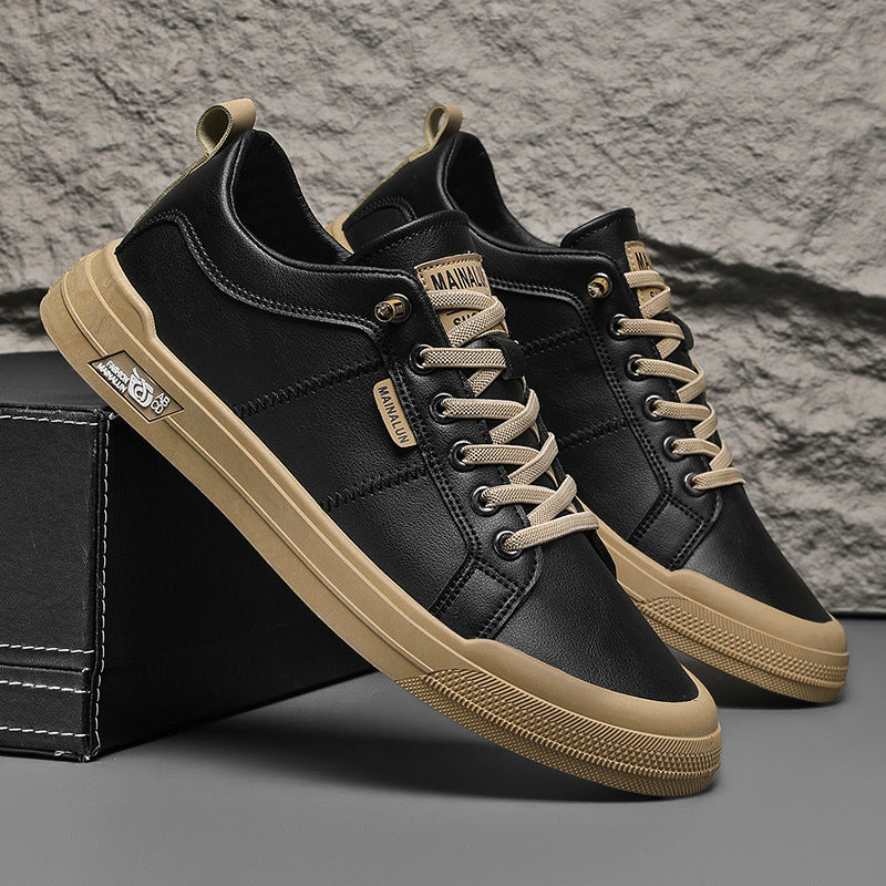 Classic White Casual Sneakers for Men – Versatile Soft Sole Sports Shoes for All-Season Style