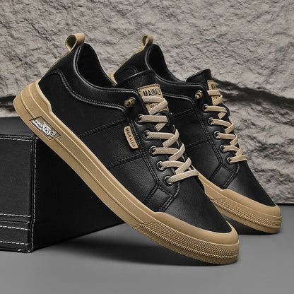 Classic White Casual Sneakers for Men – Versatile Soft Sole Sports Shoes for All-Season Style
