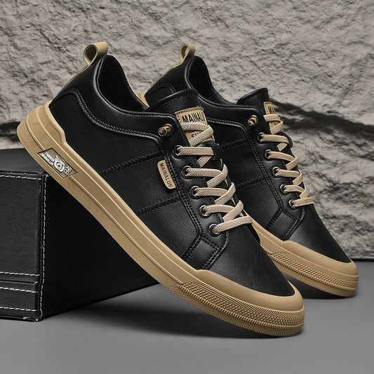 Classic White Casual Sneakers for Men – Versatile Soft Sole Sports Shoes for All-Season Style