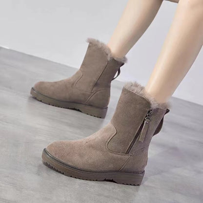 Women's Cold Resistant and Warm Snow Boots with Thickened Fleece Lining