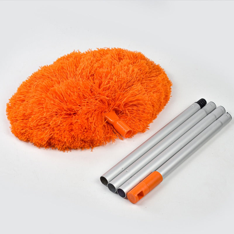 Long-Reach Circular Ceiling Fan Duster – Extendable Aluminum Pole for Easy High-Access Cleaning