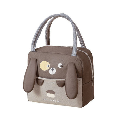 Portable Cartoon Insulated Thermal Lunch Bag for Kids & Adults - Cute Animal Picnic Cooler Tote