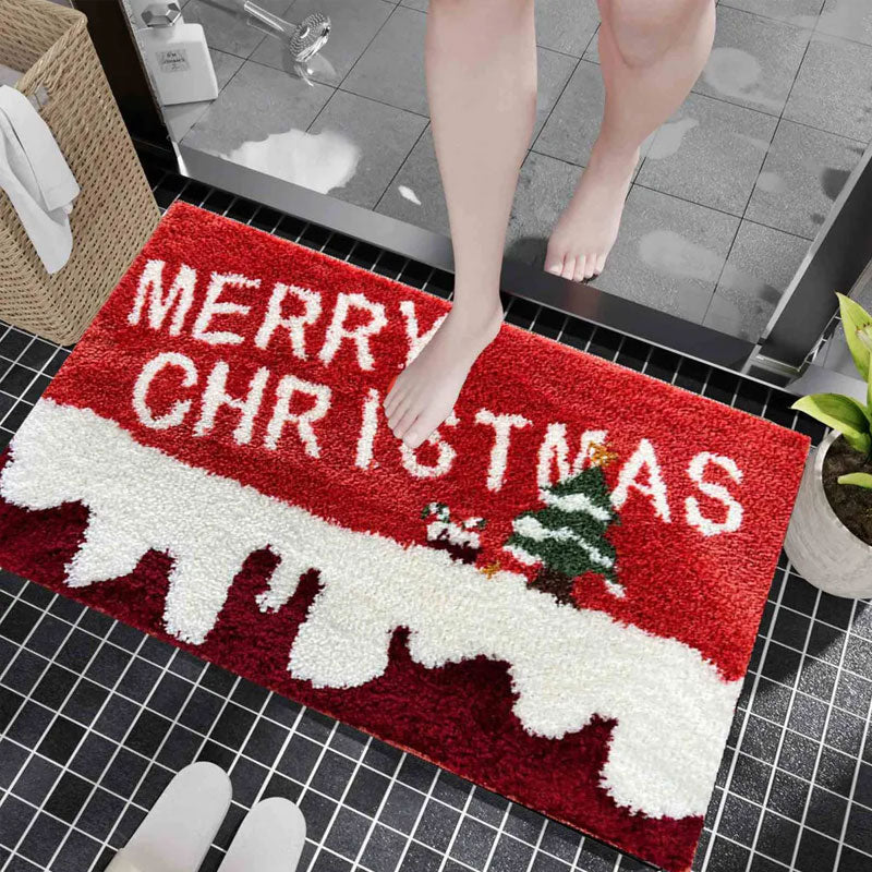 Festive Gingerbread & Reindeer Christmas Welcome Mat - Non-Slip 40x60cm