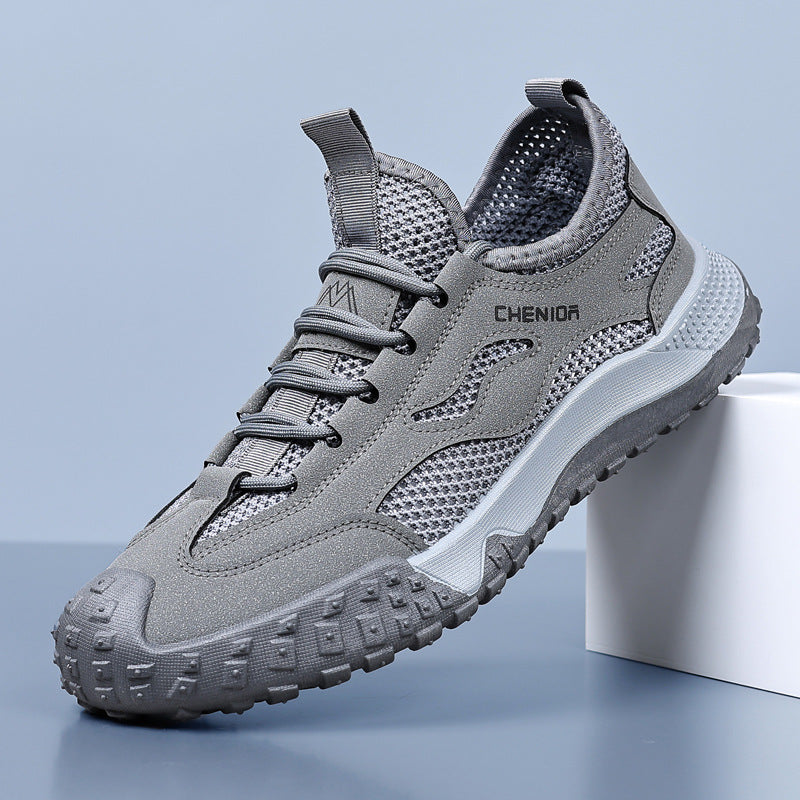 Men's Work Safety Shoes - Breathable Mesh Slip-Resistant Durable Hiking Shoes