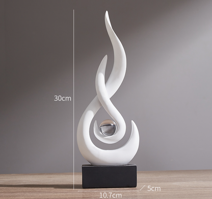 Creative Nordic Style Flame Figurine – Elegant Desktop Decor for Modern Home