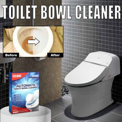 12-Pack Automatic Toilet Bowl Cleaner Tablets – Deep Descaling & Deodorizing Effervescent Tablets