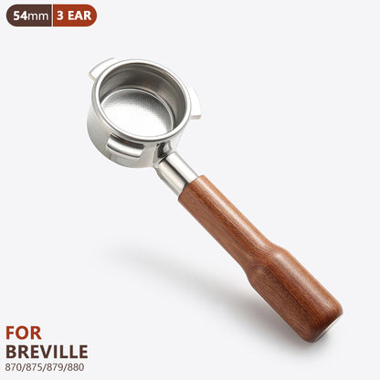 58mm Bottomless Portafilter with Wooden Handle for La Marzocco