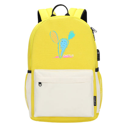 Cute Bear Cartoon Backpack - Small, Fresh Oxford Cloth School Bag for Students & Girls