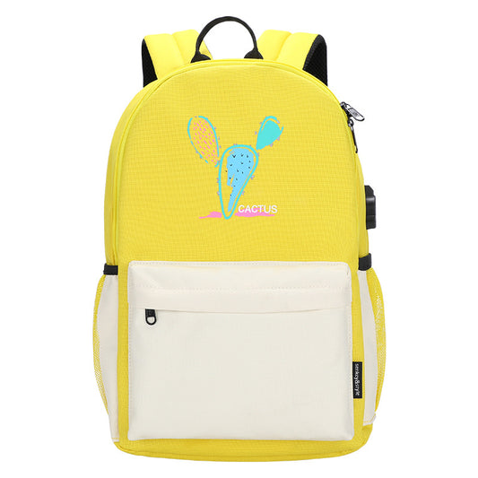 Cute Bear Cartoon Backpack - Small, Fresh Oxford Cloth School Bag for Students & Girls