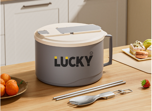 Anti-Scalding Drainable Noodle Bowl & Insulated Lunch Box