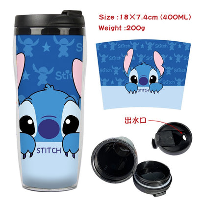 Cute Stitch Cartoon Double-Layer Insulated Travel Mug - 400ml