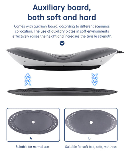 Smart Lumbar Traction Massager | Heated Back Stretcher with Air Pressure Relief & Cervical Support