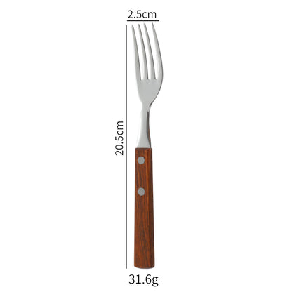 304 Stainless Steel Western Cutlery Set with Japanese Rosewood Handle