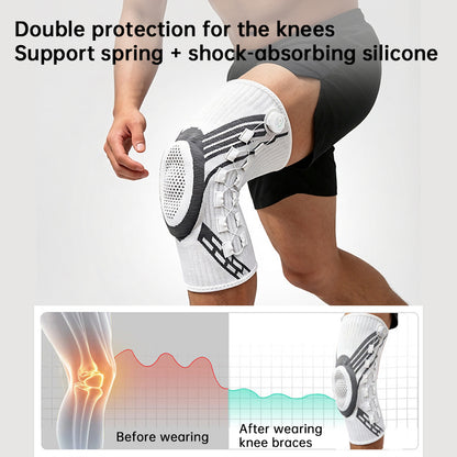 Adjustable Knob Sports Knee Brace | Non-Slip Compression Knee Pads