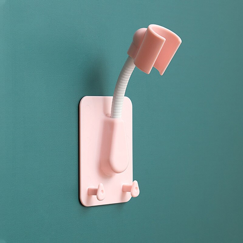 360° Adjustable Universal Shower Head Holder – Punch-Free Adhesive Wall Mount Bracket for Bathroom