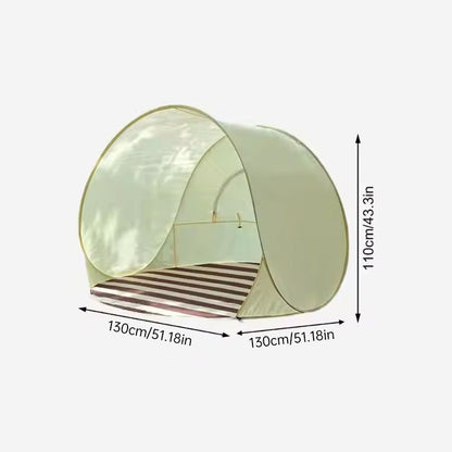 Portable Outdoor Family Tent with Reinforced Poles & Roof Sun Shade