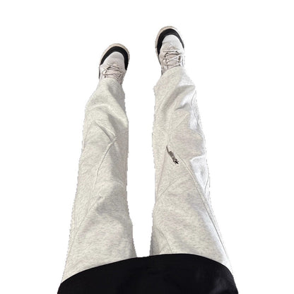 Men's Premium Gray Cargo Sweatpants - Athletic Straight Leg Trousers