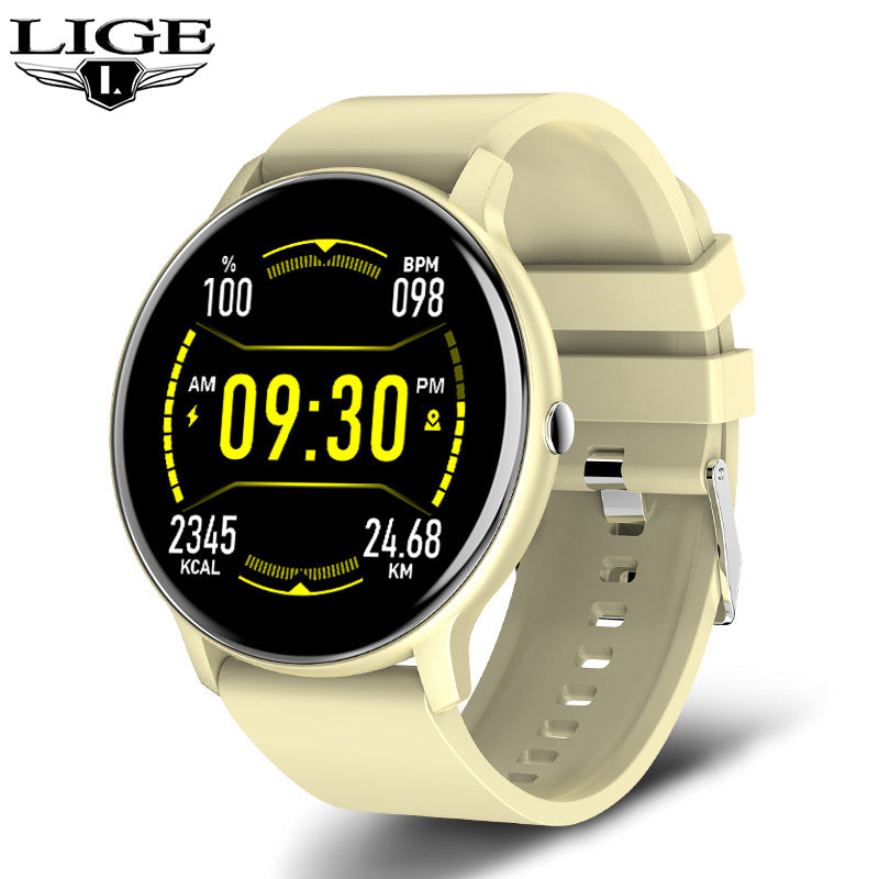 LIGE Unisex Smart Watch with Blood Pressure & Heart Rate Monitor - Pink Fitness Tracker