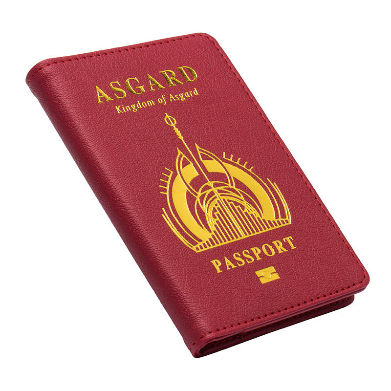 Marvel/DC Hero Inspired Passport Holder & Ticket Wallet (Red) - Travel Document Organizer