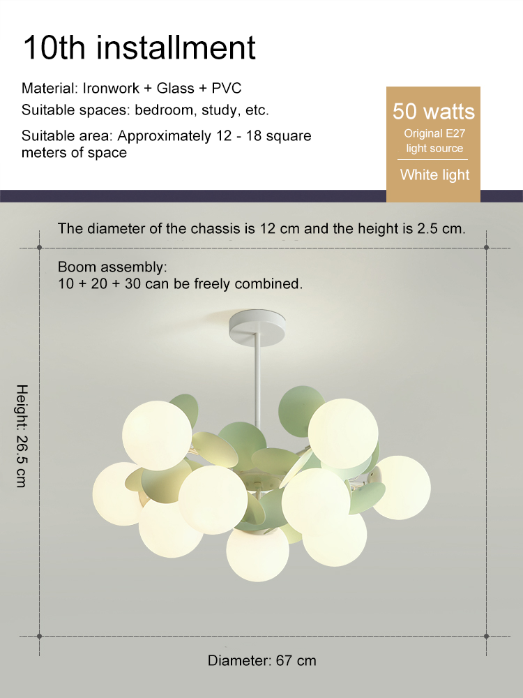 Modern Magic Bean Bubble Ceiling Light - Creative Nordic Chandelier for Living Room & Bedroom Decor