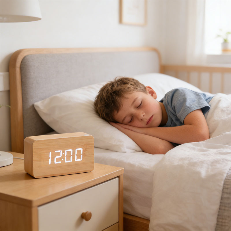 Modern Wooden LED Digital Desk Clock