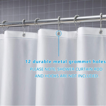 Premium Frosted Shower Curtain Liner – Heavy Duty Waterproof Plastic Curtain with Magnetic Hem