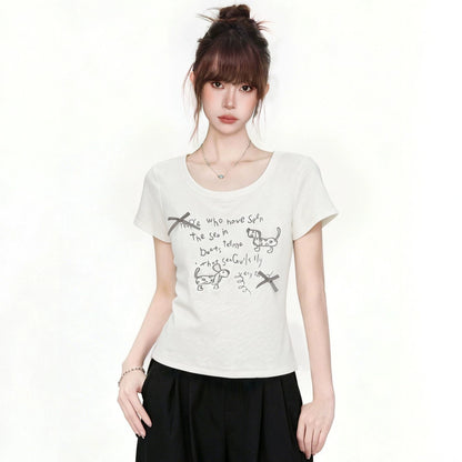 Women's Cute Dachshund Graphic Regular Fit Short Sleeve T-Shirt