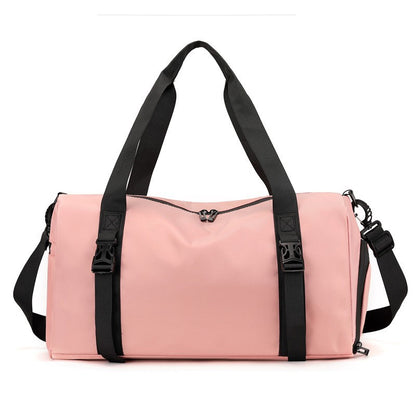 Waterproof Dry/Wet Separation Travel & Sports Duffel Bag (Pink)