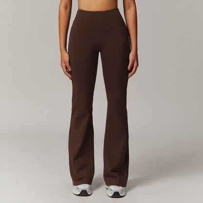 Women's High-Waist Bootcut Fitness Pants - Slim Fit Athletic Trousers