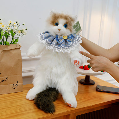 Unique Calico Cat Plush Backpack - Cute Functional Stuffed Animal Bag