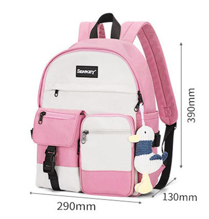 INS Style Lightweight School Backpack for Girls - Large Capacity Casual Campus Bag
