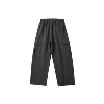 Unisex Loose Fit Straight-Leg Casual Multi-Pocket Cargo Pants