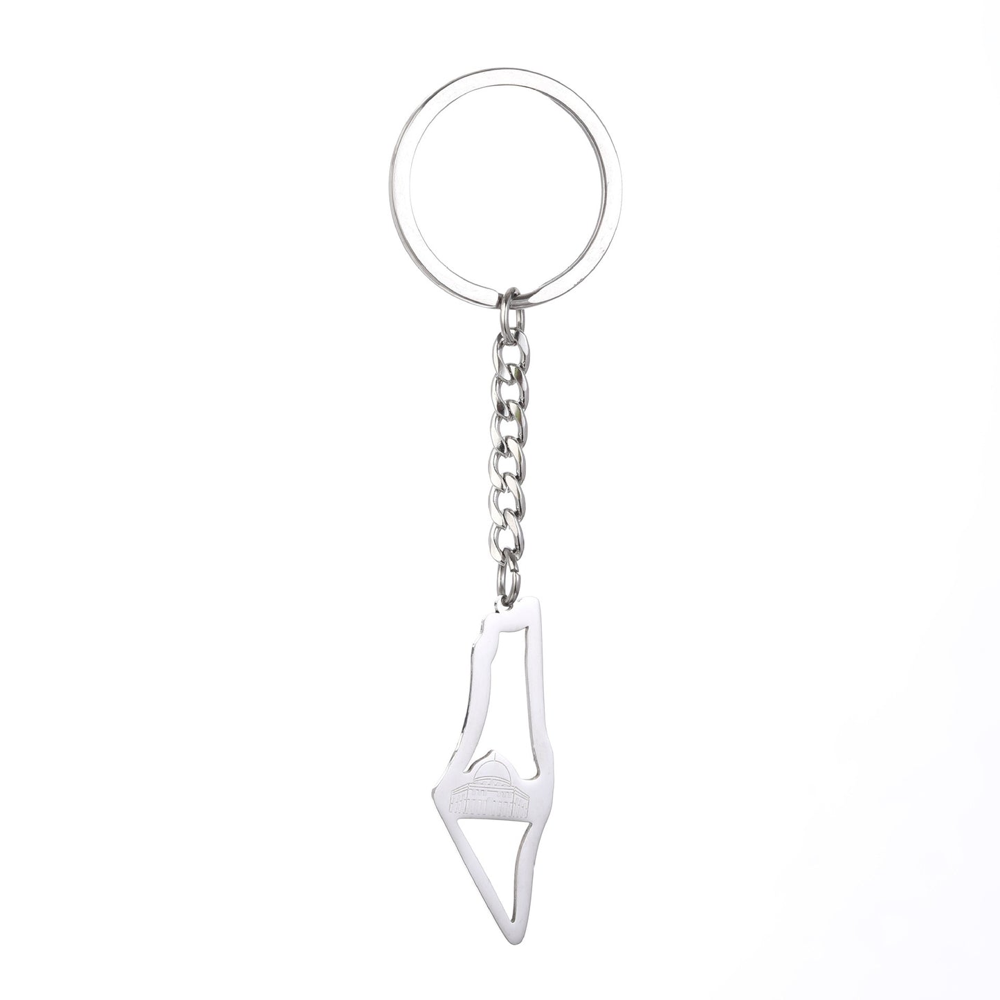 Elegant Palestine Map Pendant Keyring - Fashion Jewelry Gift