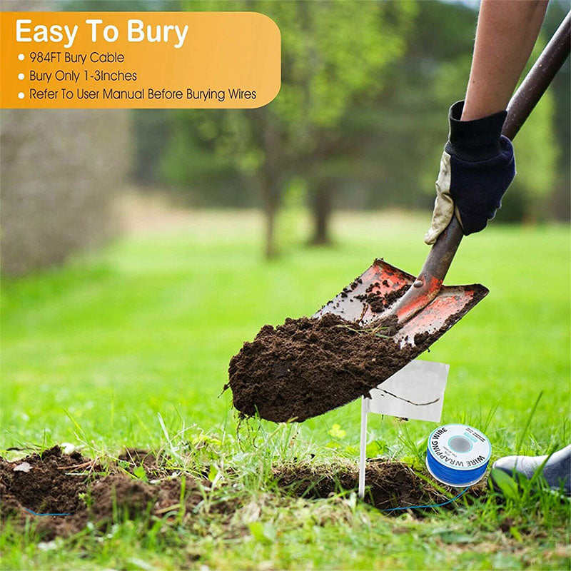 Smart Electric Dog Fence with Remote Training Collar - 300M Wire Range System