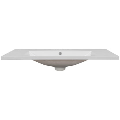 Modern Wall-Mounted Single Basin Vanity with 3-Faucet Holes