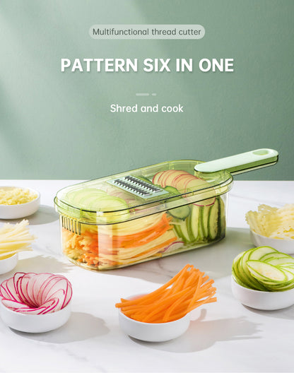 Multifunctional Vegetable Cutter with Drain Basket