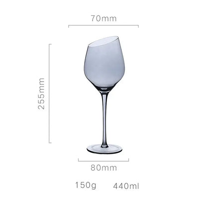 Creative Bevel Champagne/Wine Glass Cups with Iridescent Color-Changing Finish