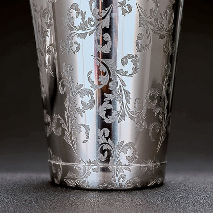 Premium 304 Stainless Steel Etched Boston Cocktail Shaker Set