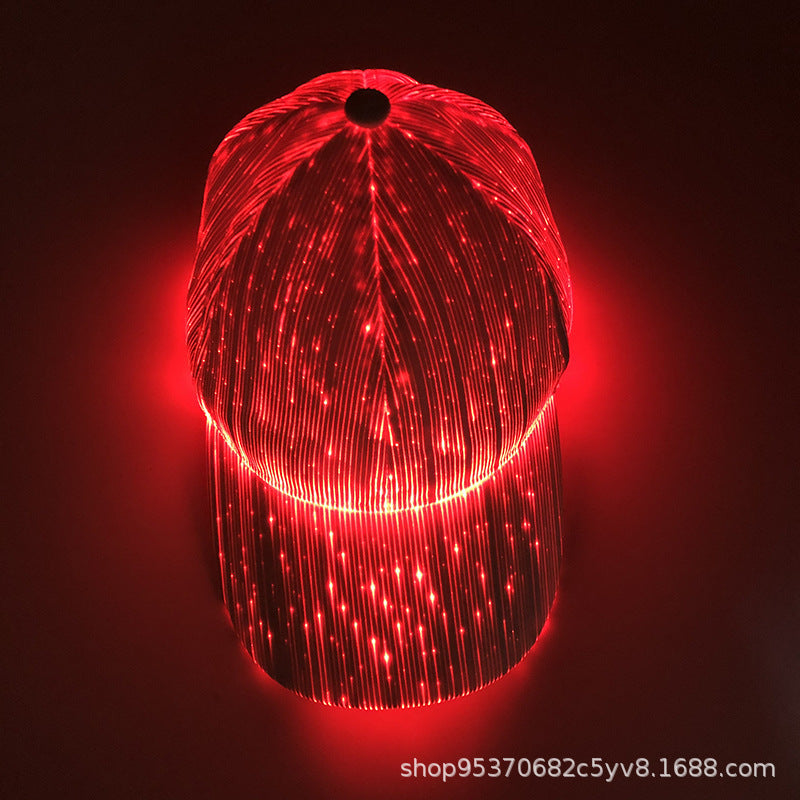 Hot Selling LED Fiber Optic Light-Up Baseball Cap | Glow Party & Festival Flashing Hat