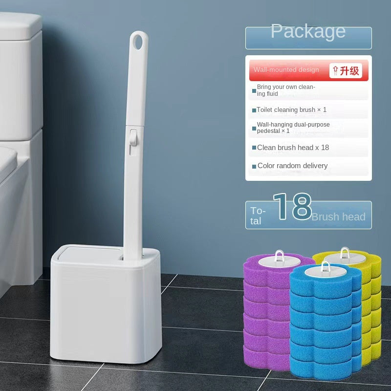 Disposable Toilet Brush Set with Replaceable Cleaning Heads – Antibacterial Wand for Deep Bathroom Cleaning