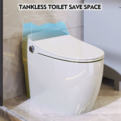 Luxury Intelligent Smart Toilet – Integrated Automatic Flushing Commode with Heated Seat & Foot Sensor Technology